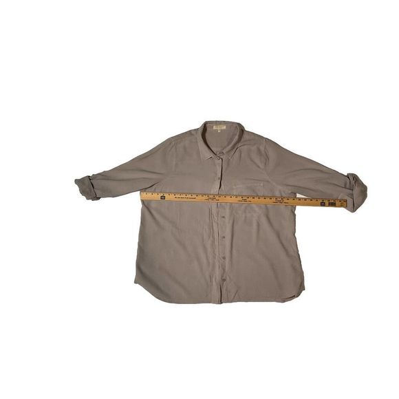 Side Stitch Tencera Button Front Tunic with Shirt Tail Hem & pocket Misty Dawn - Picture 8 of 8